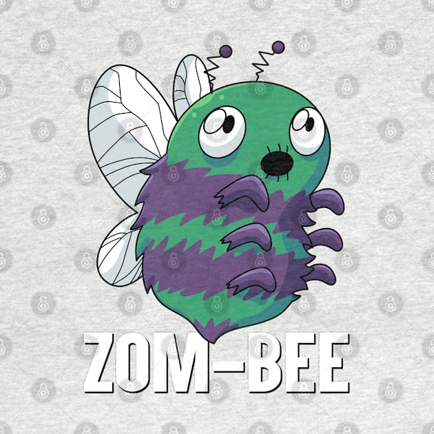 Zom-Bee Cute Bee Zombie English Funny Word Play by Coconil